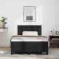 vidaXL Letto a Box con Materasso Nero, 120x200 cm, in Pelle Sintetica