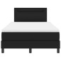 vidaXL Letto a Box con Materasso Nero, 120x200 cm, in Pelle Sintetica