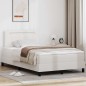 vidaXL Letto a Molle con Materasso Bianco, 120 x 200 cm, in Ecopelle