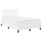 vidaXL Letto a Molle con Materasso Bianco, 120 x 200 cm, in Ecopelle