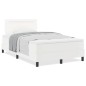 vidaXL Letto a Molle con Materasso Bianco, 120 x 200 cm, in Ecopelle