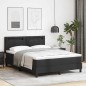 vidaXL Letto a Molle con Materasso Nero, 140x190 cm in Pelle Sintetica