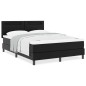 vidaXL Letto a Molle con Materasso Nero, 140x190 cm in Pelle Sintetica