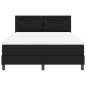 vidaXL Letto a Molle con Materasso Nero, 140x190 cm in Pelle Sintetica