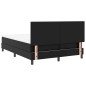 vidaXL Letto a Molle con Materasso Nero, 140x190 cm in Pelle Sintetica