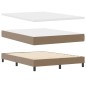 vidaXL Letto a Molle con Materasso Cappuccino - 140x190 cm, Ecopelle