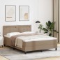 vidaXL Letto Box Spring con Materasso Cappuccino - 140 x 200 cm, Ecopelle.