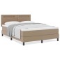 vidaXL Letto Box Spring con Materasso Cappuccino - 140 x 200 cm, Ecopelle.