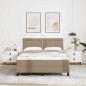 vidaXL Letto Box Spring con Materasso Cappuccino - 140 x 200 cm, Ecopelle.
