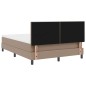 vidaXL Letto Box Spring con Materasso Cappuccino - 140 x 200 cm, Ecopelle.