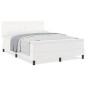 vidaXL Letto a Molle con Materasso Bianco 160 x 200 cm in Pelle Sintetica vidaXL Letto a Molle con Materasso Bianco 160 x 200 cm in Pelle Sintetica