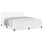 vidaXL Letto Box Spring - Bianco Super King in Pelle Sintetica
