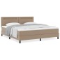 vidaXL Letto a Box con Materasso in Cappuccino, Super King Size, Similpelle vidaXL Letto a Box con Materasso in Cappuccino, Super King Size, Similpelle