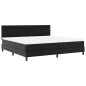 vidaXL Letto a box nero con materasso, 200 x 200 cm, in similpelle