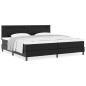 vidaXL Letto a box nero con materasso, 200 x 200 cm, in similpelle