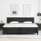 vidaXL Letto a box nero con materasso, 200 x 200 cm, in similpelle