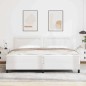 vidaXL Letto Box Spring con Materasso Bianco, 200x200 cm, Finta Pelle vidaXL Letto Box Spring con Materasso Bianco, 200x200 cm, Finta Pelle