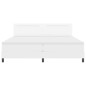 vidaXL Letto Box Spring con Materasso Bianco, 200x200 cm, Finta Pelle vidaXL Letto Box Spring con Materasso Bianco, 200x200 cm, Finta Pelle