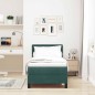 vidaXL Letto a Mollecon con Materasso Verde Scuro 80x200 cm Velluto vidaXL Letto a Mollecon con Materasso Verde Scuro 80x200 cm Velluto