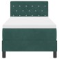 vidaXL Letto a Mollecon con Materasso Verde Scuro 80x200 cm Velluto vidaXL Letto a Mollecon con Materasso Verde Scuro 80x200 cm Velluto