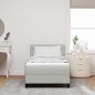 Letto Box Spring con Materasso Grigio Chiaro Singolo in Velluto