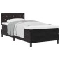 vidaXL Letto con Box Spring e Materasso Nero Singolo in Velluto