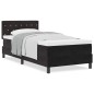 vidaXL Letto con Box Spring e Materasso Nero Singolo in Velluto
