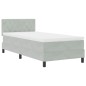 vidaXL Struttura Letto a Molle Grigio Chiaro 90x200 cm Velluto vidaXL Struttura Letto a Molle Grigio Chiaro 90x200 cm Velluto
