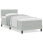 vidaXL Struttura Letto a Molle Grigio Chiaro 90x200 cm Velluto vidaXL Struttura Letto a Molle Grigio Chiaro 90x200 cm Velluto