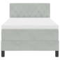 vidaXL Struttura Letto a Molle Grigio Chiaro 90x200 cm Velluto vidaXL Struttura Letto a Molle Grigio Chiaro 90x200 cm Velluto
