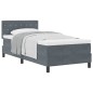 vidaXL Letto Box Spring con Materasso Grigio Scuro 90x200 cm Velluto vidaXL Letto Box Spring con Materasso Grigio Scuro 90x200 cm Velluto