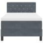 vidaXL Letto Box Spring con Materasso Grigio Scuro 90x200 cm Velluto vidaXL Letto Box Spring con Materasso Grigio Scuro 90x200 cm Velluto