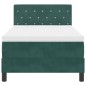 vidaXL Letto Box Spring con Materasso Verde Scuro 90x200 cm Velluto vidaXL Letto Box Spring con Materasso Verde Scuro 90x200 cm Velluto