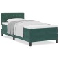 vidaXL Letto Box Spring con Materasso Verde Scuro 100x200 cm Velluto vidaXL Letto Box Spring con Materasso Verde Scuro 100x200 cm Velluto