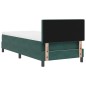 vidaXL Letto Box Spring con Materasso Verde Scuro 100x200 cm Velluto vidaXL Letto Box Spring con Materasso Verde Scuro 100x200 cm Velluto