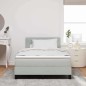 vidaXL Letto a Molle con Materasso Grigio Chiaro Piccolo Doppio Velluto vidaXL Letto a Molle con Materasso Grigio Chiaro Piccolo Doppio Velluto