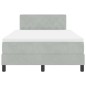 vidaXL Letto a Molle con Materasso Grigio Chiaro Piccolo Doppio Velluto vidaXL Letto a Molle con Materasso Grigio Chiaro Piccolo Doppio Velluto