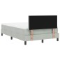 vidaXL Letto a Molle con Materasso Grigio Chiaro Piccolo Doppio Velluto vidaXL Letto a Molle con Materasso Grigio Chiaro Piccolo Doppio Velluto