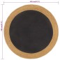 Tappeto Intrecciato Nero e Naturale 120cm Juta e Cotone Rotondo Tappeto Intrecciato Nero e Naturale 120cm Juta e Cotone Rotondo