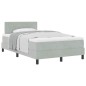 vidaXL Letto con Box Spring e Materasso Grigio Chiaro 120x200 cm Velluto vidaXL Letto con Box Spring e Materasso Grigio Chiaro 120x200 cm Velluto