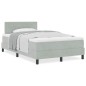 vidaXL Letto con Box Spring e Materasso Grigio Chiaro 120x200 cm Velluto vidaXL Letto con Box Spring e Materasso Grigio Chiaro 120x200 cm Velluto