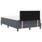 vidaXL Letto Box Spring con Materasso Grigio Scuro 120x200 cm Velluto