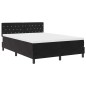 vidaXL Rete a Molla con Materasso Nero 140x190 cm Velluto vidaXL Rete a Molla con Materasso Nero 140x190 cm Velluto