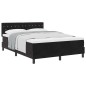 vidaXL Rete a Molla con Materasso Nero 140x190 cm Velluto vidaXL Rete a Molla con Materasso Nero 140x190 cm Velluto