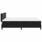 vidaXL Rete a Molla con Materasso Nero 140x190 cm Velluto vidaXL Rete a Molla con Materasso Nero 140x190 cm Velluto