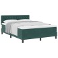 vidaXL Letto Box Spring con Materasso Verde Scuro 140x190 cm Velluto