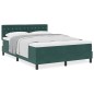 vidaXL Letto Box Spring con Materasso Verde Scuro 140x190 cm Velluto
