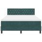 vidaXL Letto Box Spring con Materasso Verde Scuro 140x190 cm Velluto