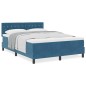 Letto con Rete a Molle e Materasso vidaXL Blu Scuro 140x190 cm in Velluto Letto con Rete a Molle e Materasso vidaXL Blu Scuro 140x190 cm in Velluto