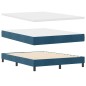 Letto con Rete a Molle e Materasso vidaXL Blu Scuro 140x190 cm in Velluto Letto con Rete a Molle e Materasso vidaXL Blu Scuro 140x190 cm in Velluto